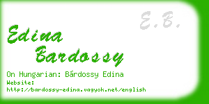 edina bardossy business card